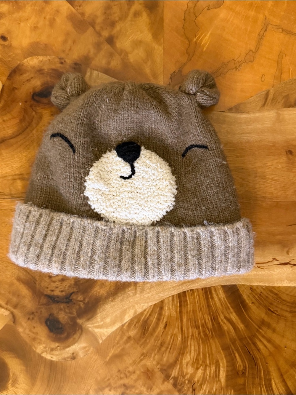 Bear Beanie Hat Kids One Size Ears Kawaii Winter Cozy